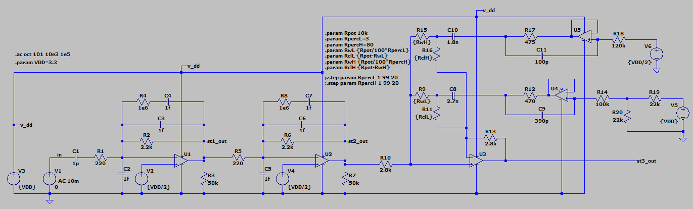 eqMicAmplifier simulation circuit overview